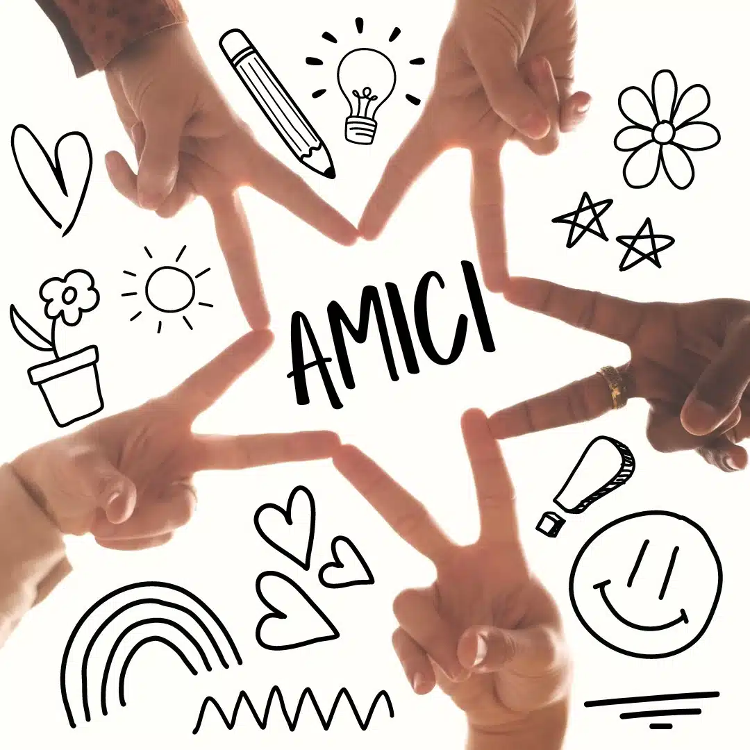 simbolo di aiuto degli amici a superare la separazione